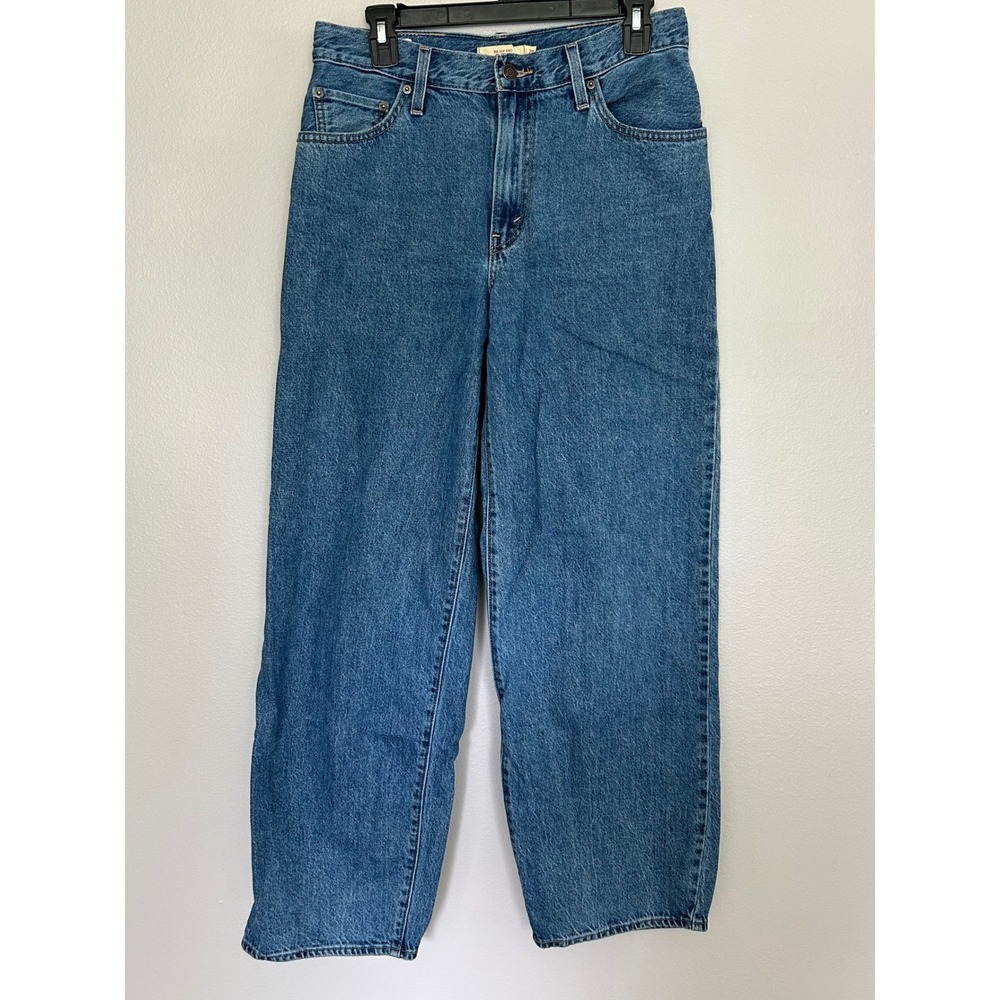 Levi's Premium Baggy Dad Jeans 29 High Rise Wide Leg Blue Denim Relaxed 90's - Picture 2 of 8